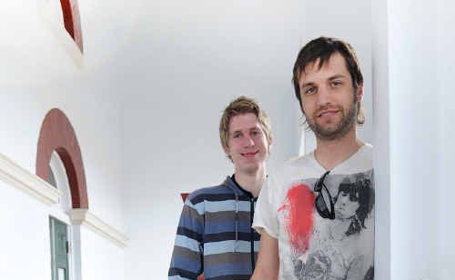 Dan Wookey with Darren Osborn. Dan Wookey with Darren Osborn.